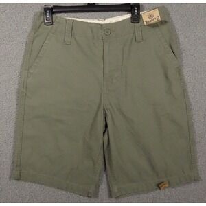 Covington Casual Shorts Men 32 Twill Cotton Slash Pockets Flat Front Green
